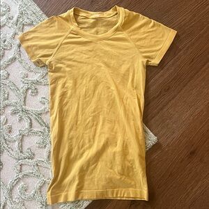 Lululemon Athletica Bright Yellow Short Sleeve Tee